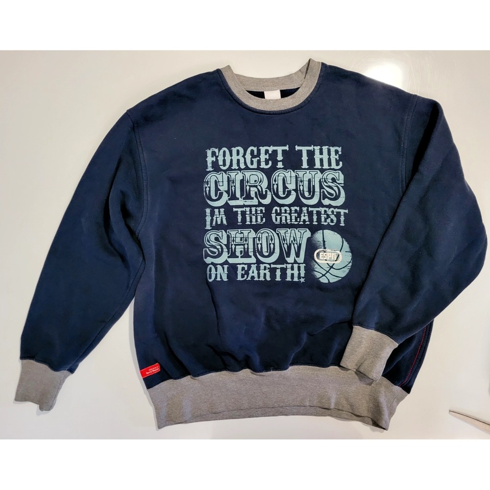 Vintage ESPN Sweater Mens Large Blue Gray Pullover Original Logo 80s Retro